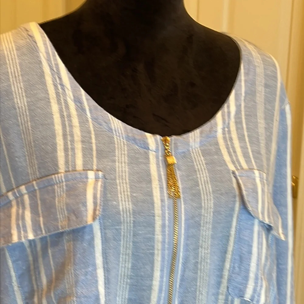 NWT Ellen Tracy Linen blend Top XL - Picture 2 of 13
